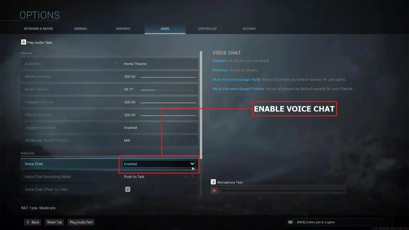 how to unmute in warzone