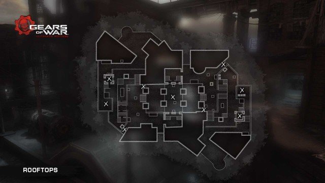 Tactical Map Rooftops Rooftops | Gears of War Maps Guide