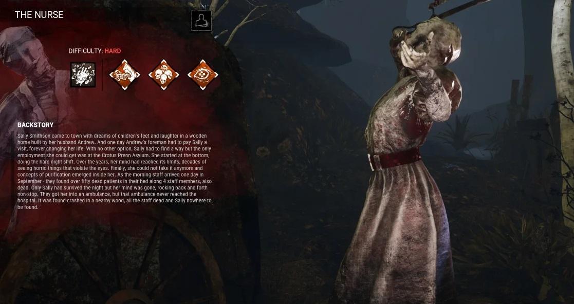 dead by daylight defines the nurse as a hard character