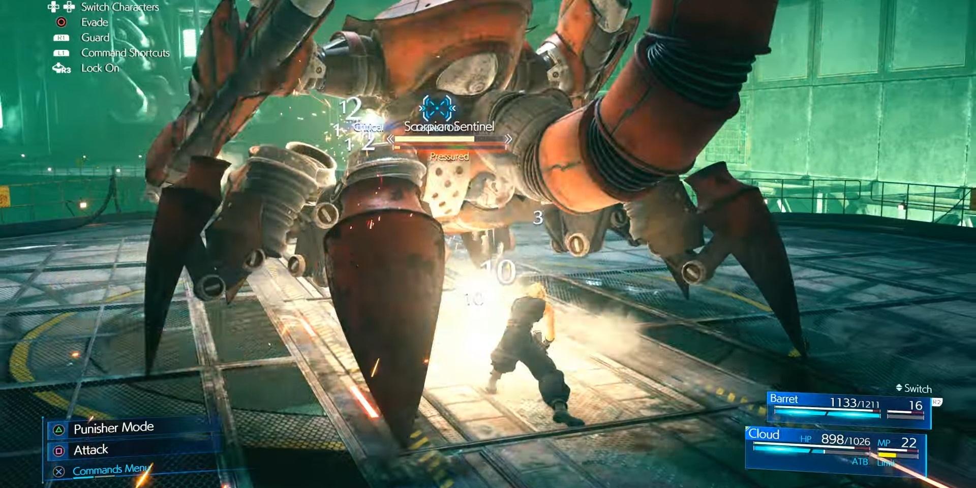 final fantasy 7 remake cloud attacks the bosss field generator copy copy