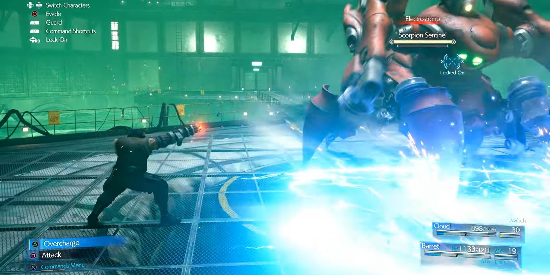final fantasy 7 remake the scorpion sentinel uses an area attack