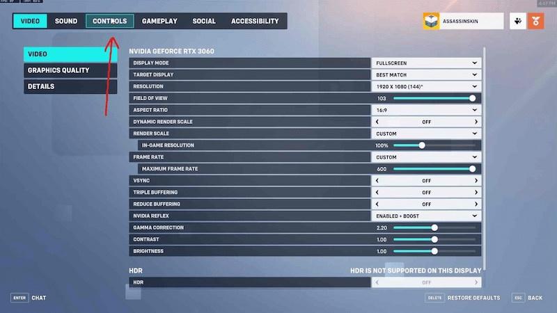 Hero Settings in Overwatch 2