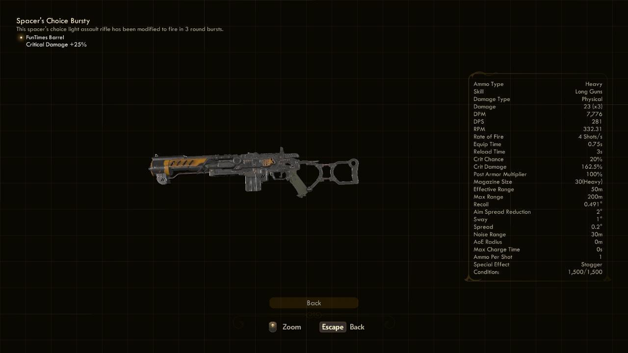 Bursty - The Outer Worlds Weapons Bursty - The Outer Worlds Weapons
