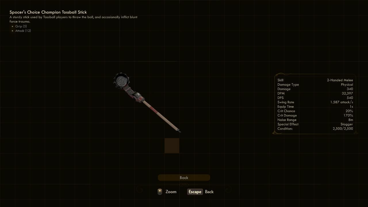Champion Tossball Stick - The Outer Worlds Weapons Champion Tossball Stick - The Outer Worlds Weapons