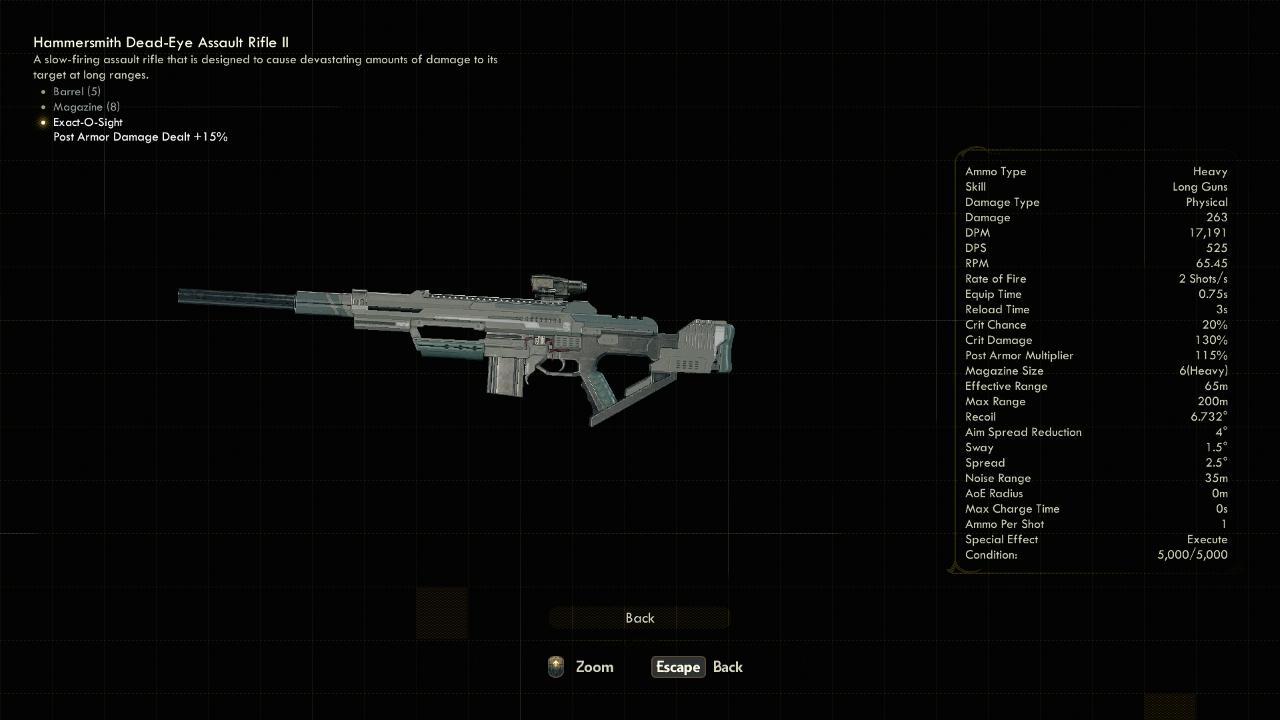 Dead-Eye Assault Rifle II - The Outer Worlds Weapons Dead-Eye Assault Rifle II - The Outer Worlds Weapons