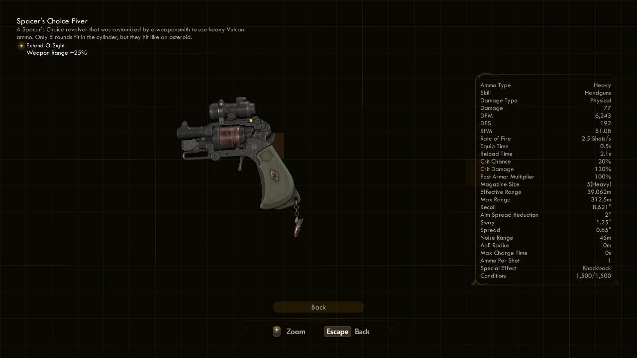 Fiver - The Outer Worlds Weapons Fiver - The Outer Worlds Weapons