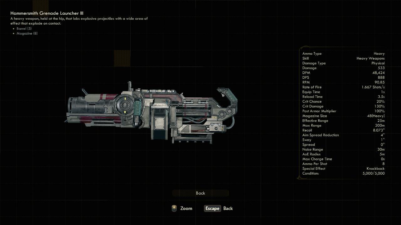 Grenade Launcher III - The Outer Worlds Weapons Grenade Launcher III - The Outer Worlds Weapons