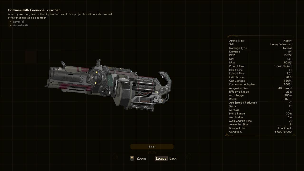 Grenade Launcher - The Outer Worlds Weapons Grenade Launcher - The Outer Worlds Weapons
