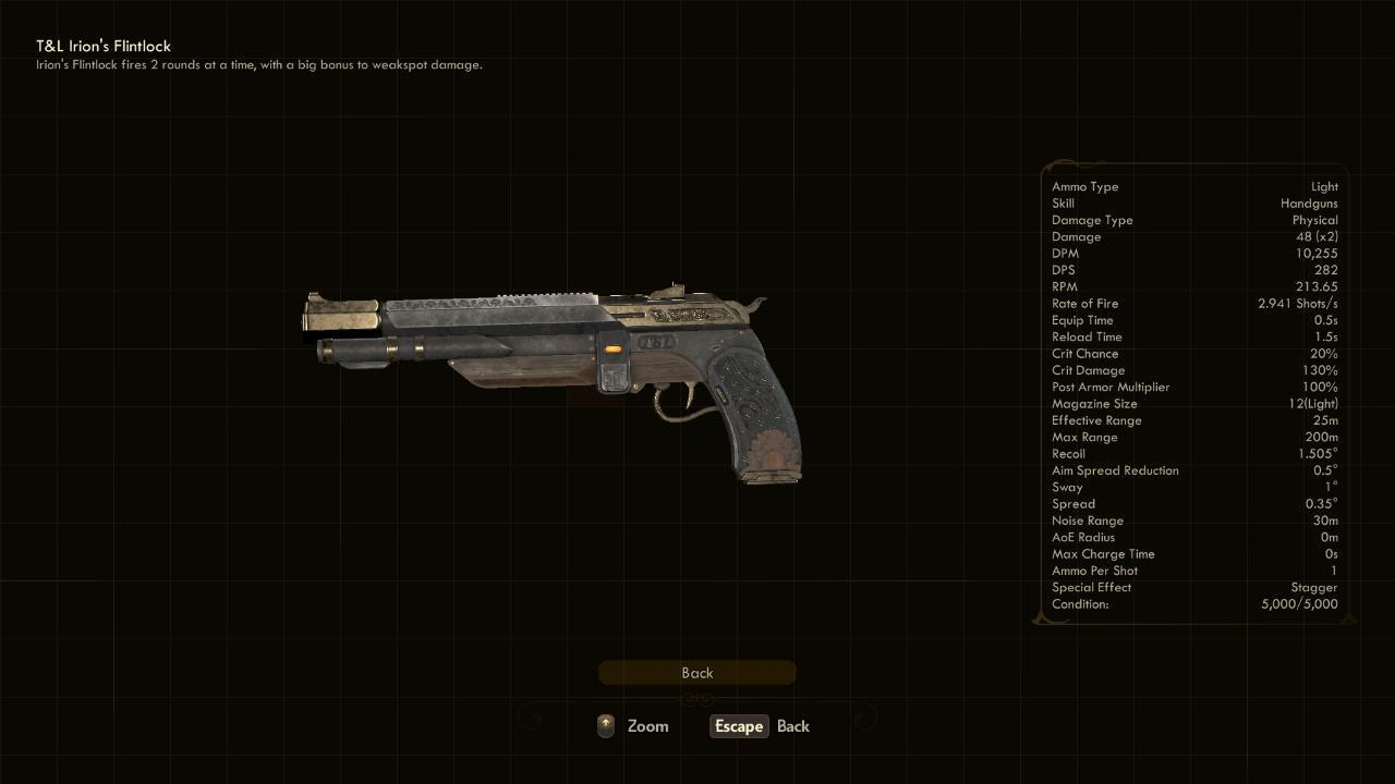 Irion's flintlock - The Outer Worlds Weapons Irion's flintlock - The Outer Worlds Weapons