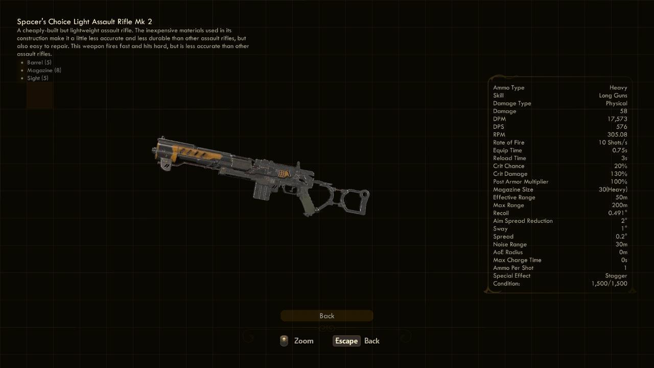 Light Assault Rifle Mk 2 - The Outer Worlds Weapons Light Assault Rifle Mk 2 - The Outer Worlds Weapons