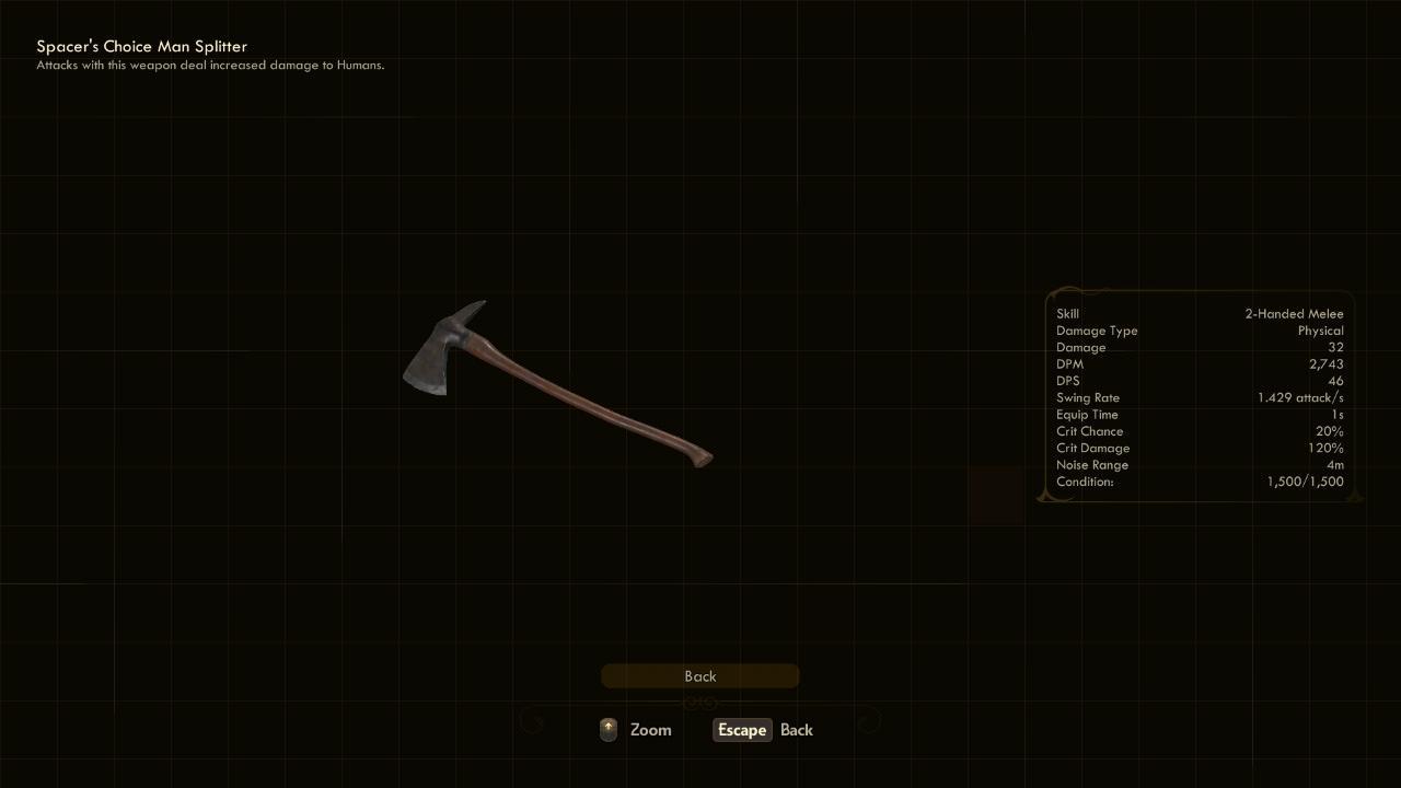 Man Splitter - The Outer Worlds Weapons Man Splitter - The Outer Worlds Weapons