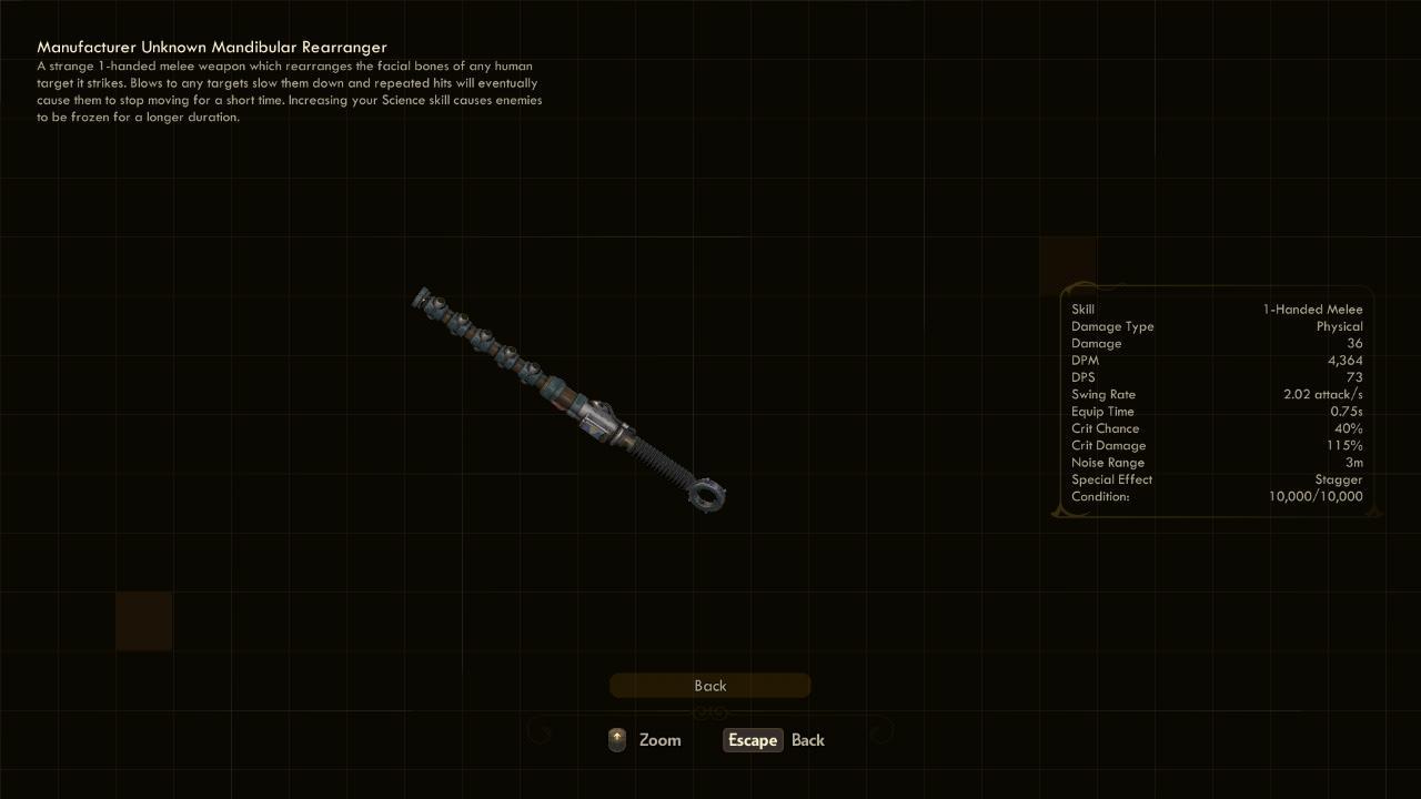 Mandibular Rearranger - The Outer Worlds Weapons Mandibular Rearranger - The Outer Worlds Weapons