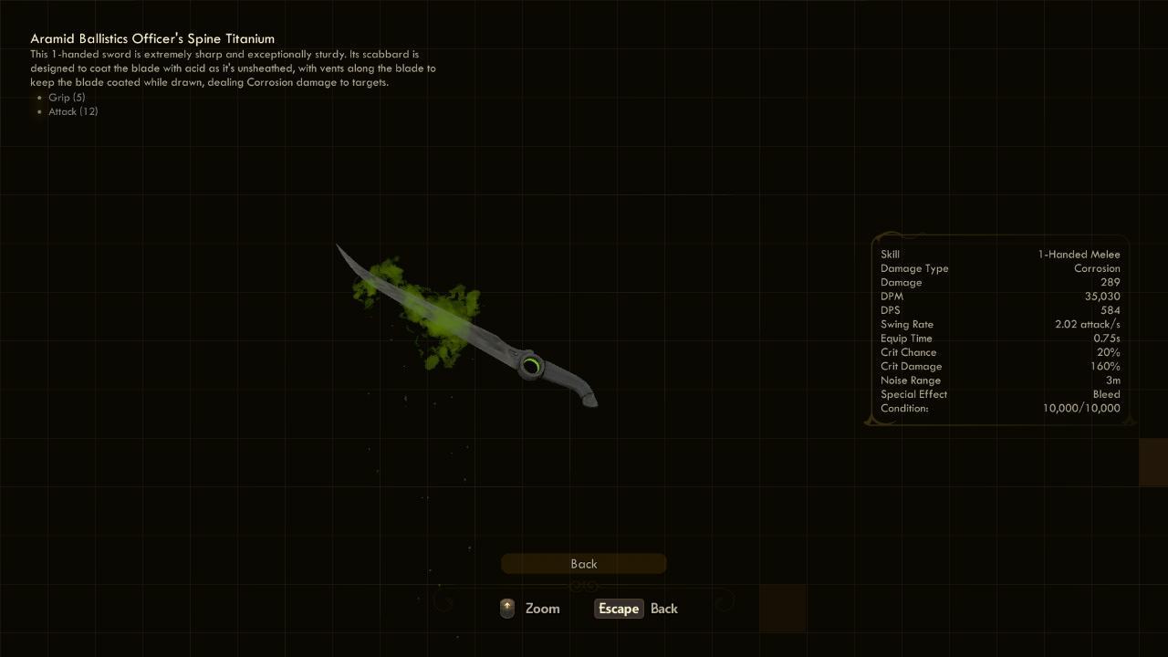 Officer's Spine Titanium - The Outer Worlds Weapons Officer's Spine Titanium - The Outer Worlds Weapons