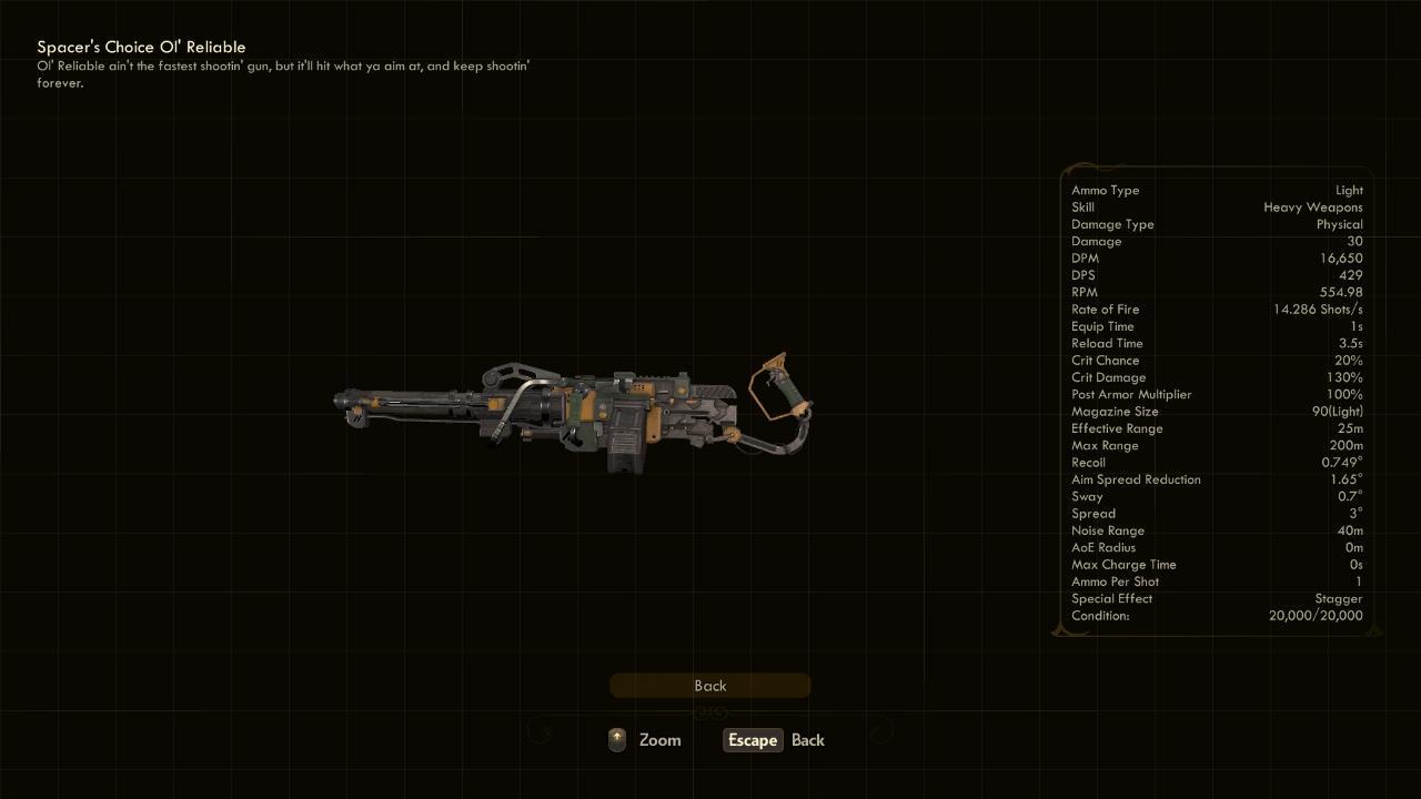 Ol' Reliable - The Outer Worlds Weapons Ol' Reliable - The Outer Worlds Weapons