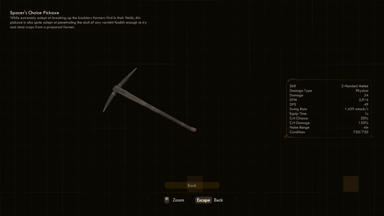Pickaxe - The Outer Worlds Weapons Pickaxe - The Outer Worlds Weapons
