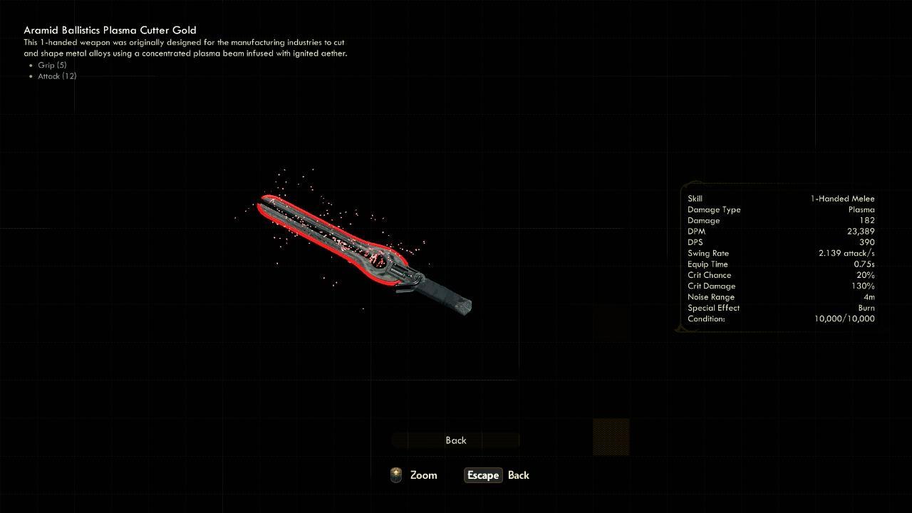 Plasma Cutter Gold - The Outer Worlds Weapons Plasma Cutter Gold - The Outer Worlds Weapons