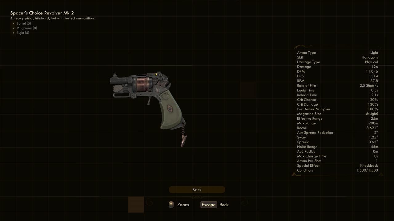 Revolver Mk 2 - The Outer Worlds Weapons Revolver Mk 2 - The Outer Worlds Weapons