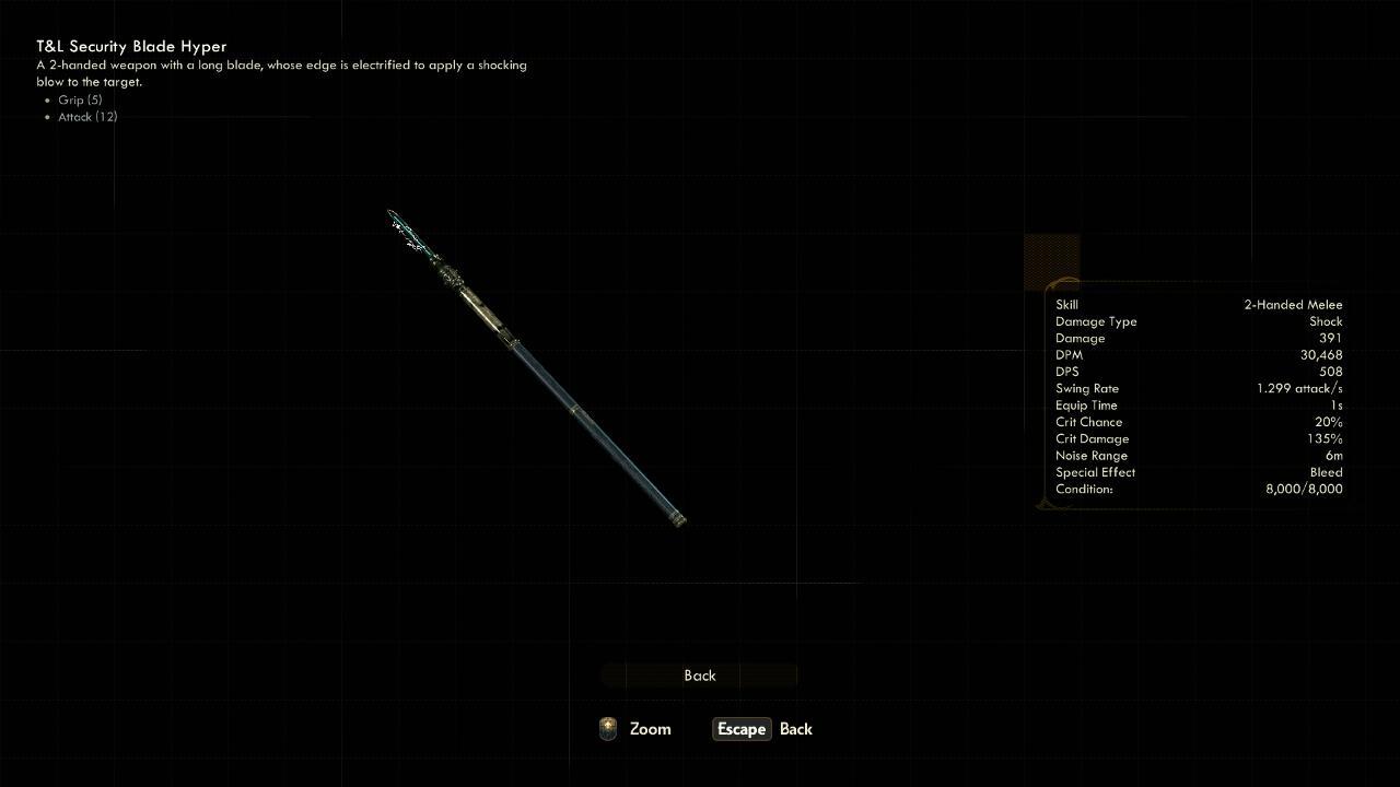 Security Blade Hyper - The Outer Worlds Weapons Security Blade Hyper - The Outer Worlds Weapons