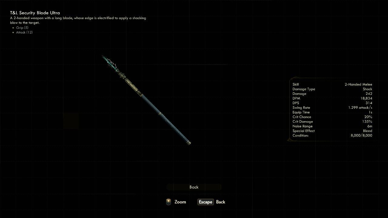 Security Blade Ultra - The Outer Worlds Weapons Security Blade Ultra - The Outer Worlds Weapons