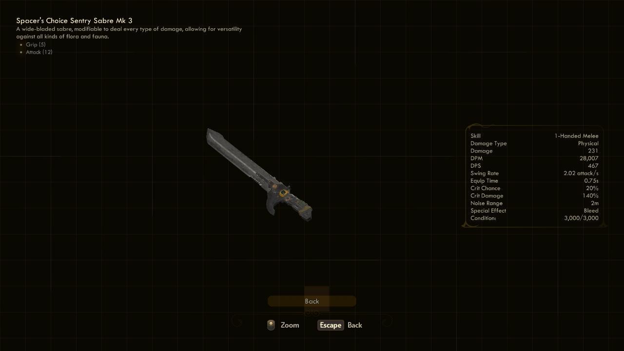 Sentry Sabre Mk3 - The Outer Worlds Weapons Sentry Sabre Mk3 - The Outer Worlds Weapons