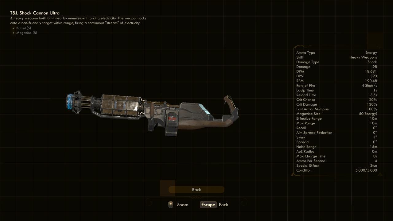 Shock Cannon Ultra - The Outer Worlds Weapons Shock Cannon Ultra - The Outer Worlds Weapons