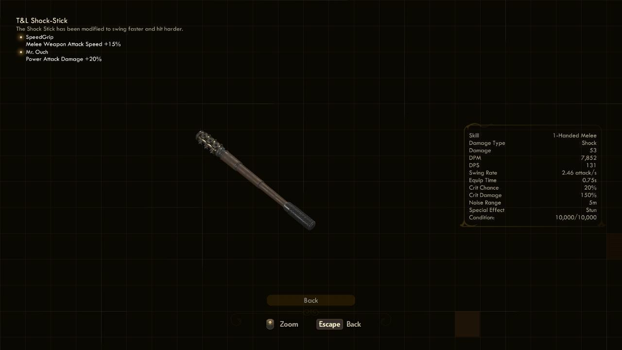 Shock-Stick - The Outer Worlds Weapons Shock-Stick - The Outer Worlds Weapons
