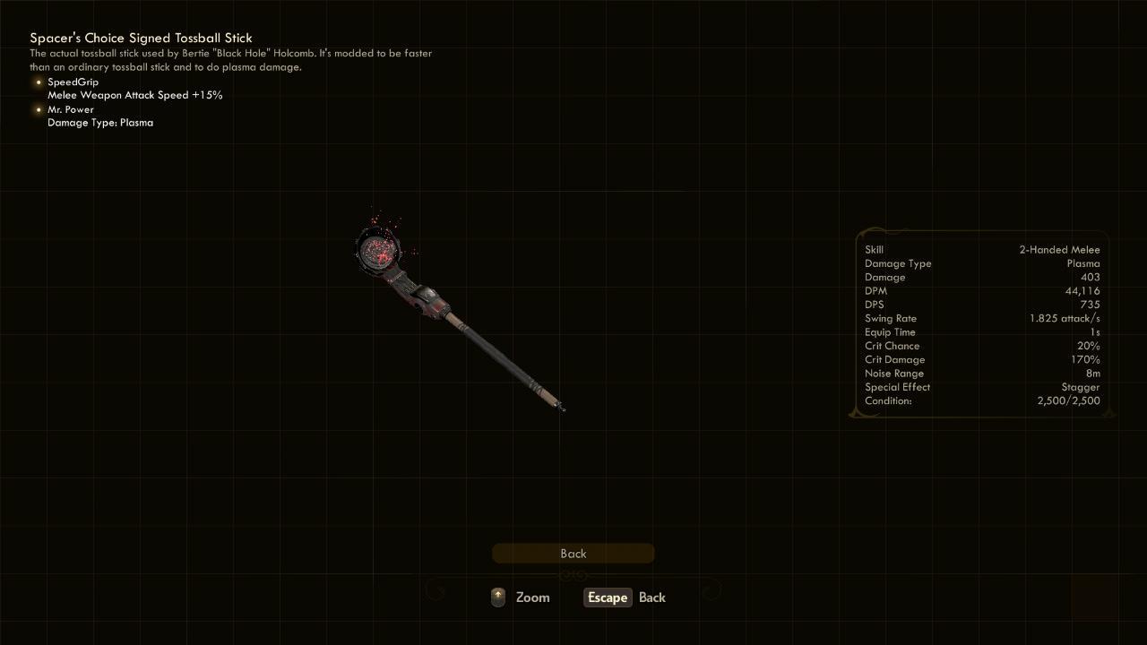 Signed Tossball Stick - The Outer Worlds Weapons Signed Tossball Stick - The Outer Worlds Weapons