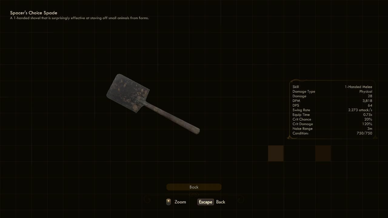 Spade - The Outer Worlds Weapons Spade - The Outer Worlds Weapons