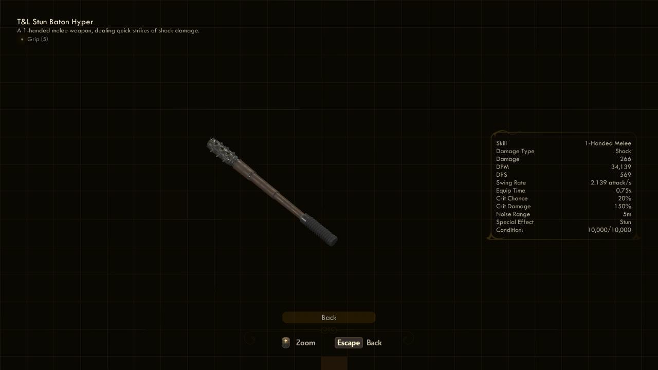 Stun Baton Hyper - The Outer Worlds Weapons Stun Baton Hyper - The Outer Worlds Weapons