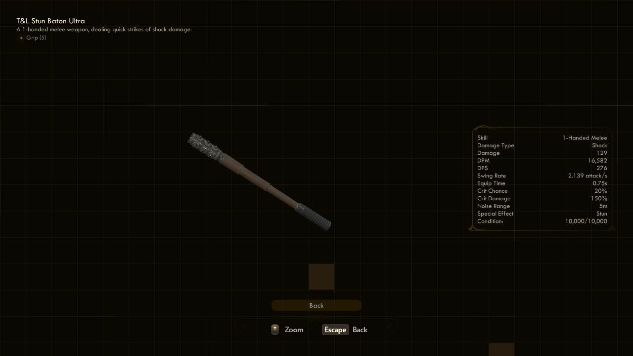 Stun Baton Ultra - The Outer Worlds Weapons Stun Baton Ultra - The Outer Worlds Weapons