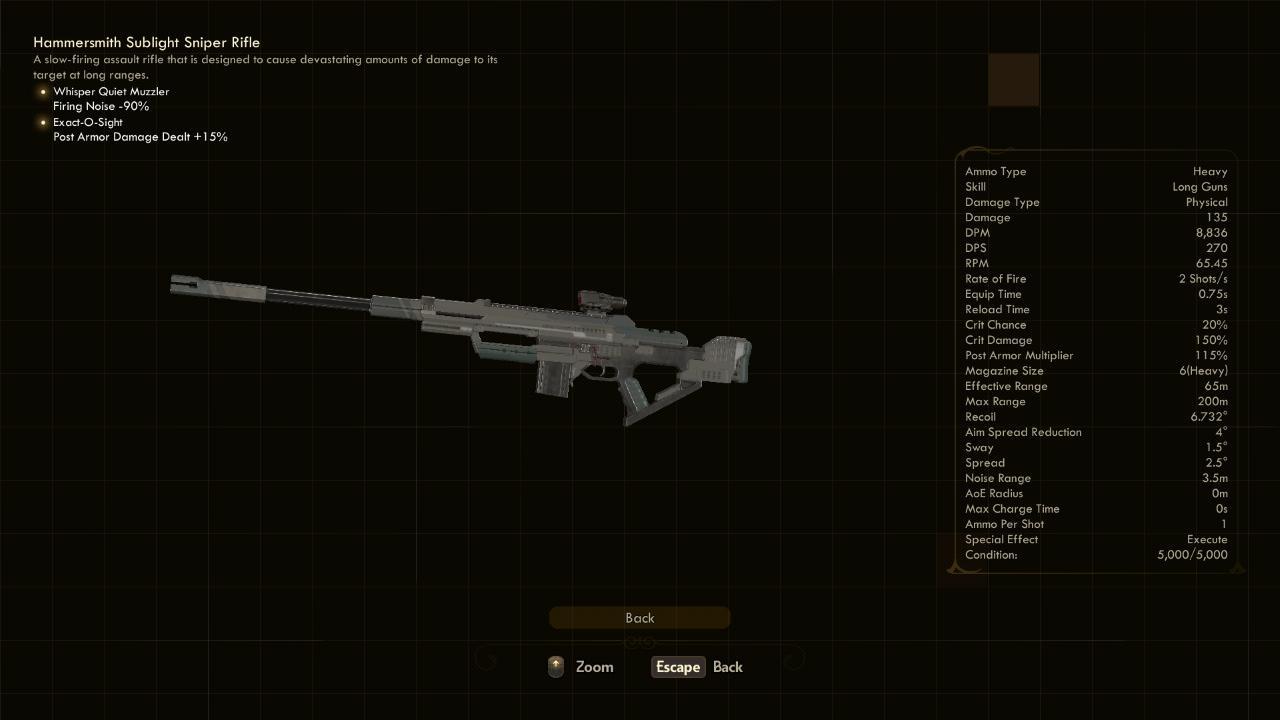 Sublight Sniper Rifle - The Outer Worlds Weapons Sublight Sniper Rifle - The Outer Worlds Weapons