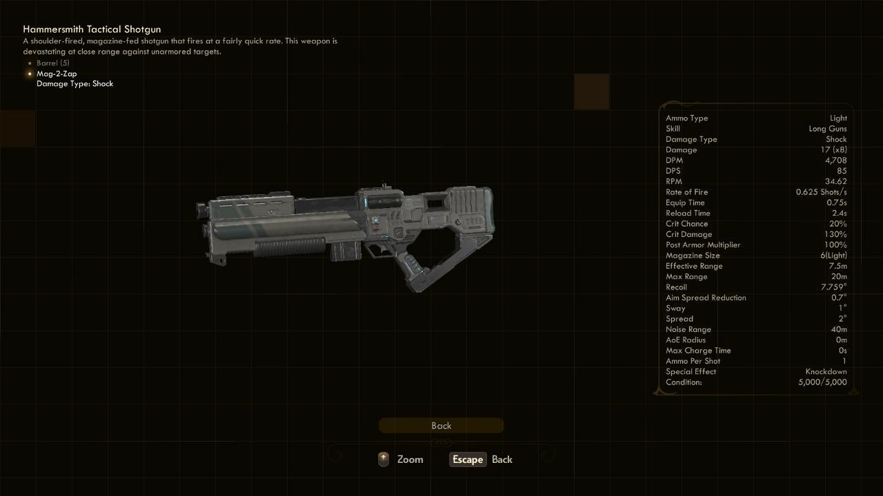 Tactical Shotgun - The Outer Worlds Weapons Tactical Shotgun - The Outer Worlds Weapons