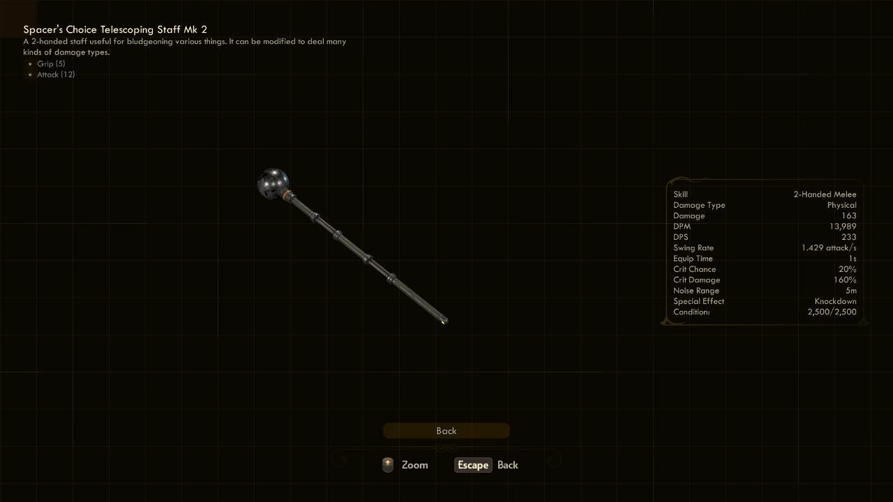 Telescoping Staff Mk2 - The Outer Worlds Weapons Telescoping Staff Mk2 - The Outer Worlds Weapons