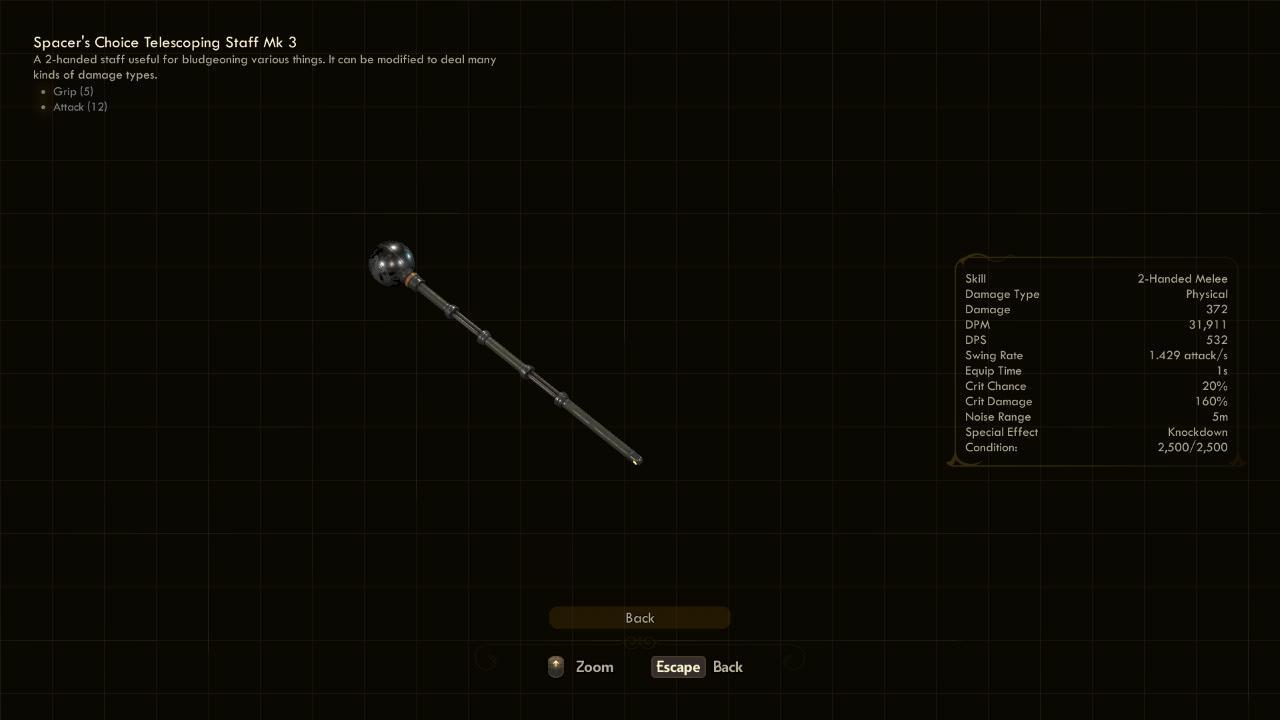 Telescoping Staff Mk3 - The Outer Worlds Weapons Telescoping Staff Mk3 - The Outer Worlds Weapons