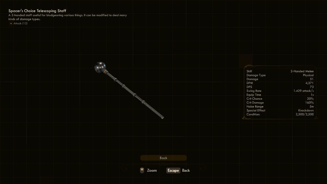 Telescoping Staff - The Outer Worlds Weapons Telescoping Staff - The Outer Worlds Weapons