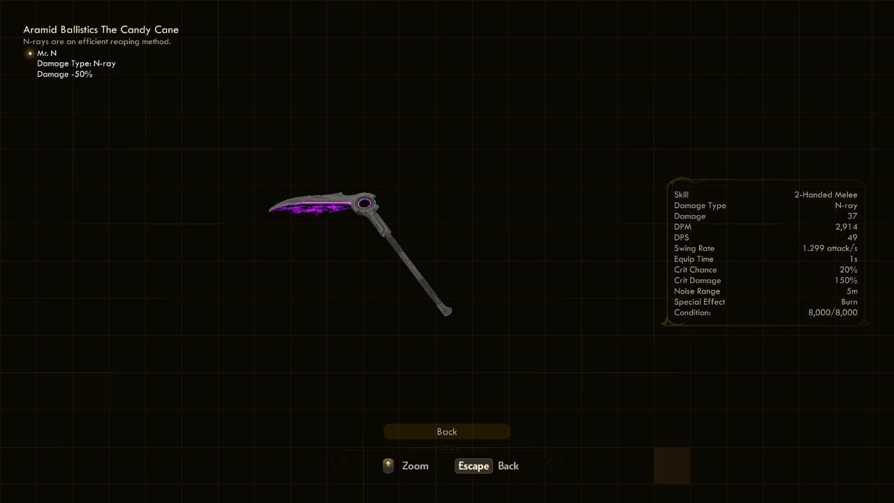 The Candy Cane - The Outer Worlds Weapons The Candy Cane - The Outer Worlds Weapons