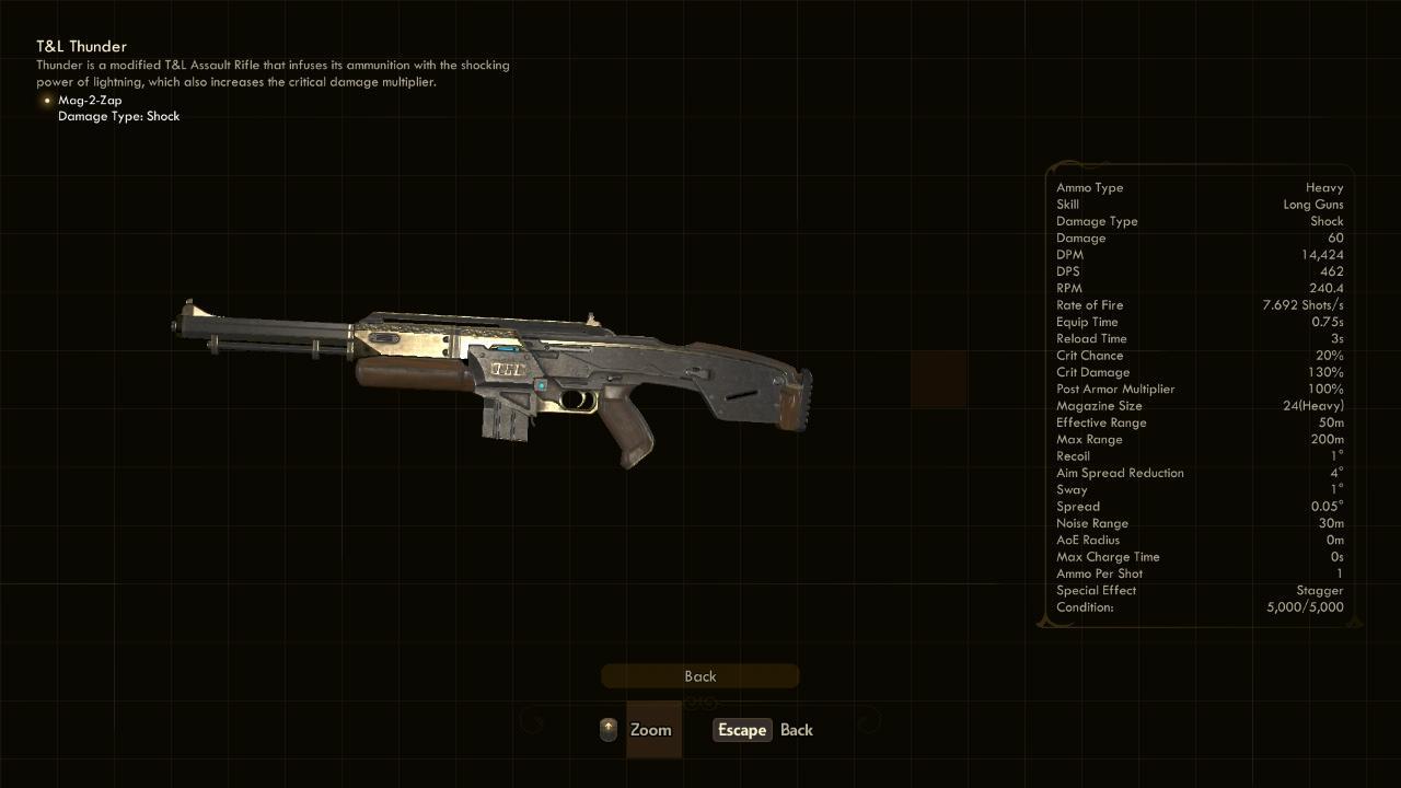 Thunder - The Outer Worlds Weapons Thunder - The Outer Worlds Weapons
