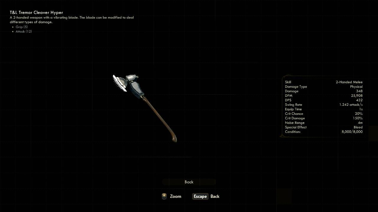 Tremor Cleaver Hyper - The Outer Worlds Weapons Tremor Cleaver Hyper - The Outer Worlds Weapons