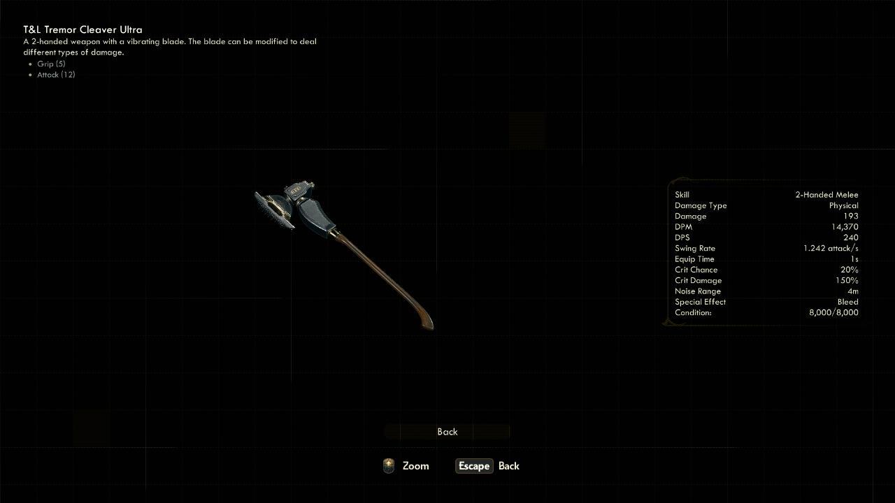 Tremor Cleaver Ultra - The Outer Worlds Weapons Tremor Cleaver Ultra - The Outer Worlds Weapons