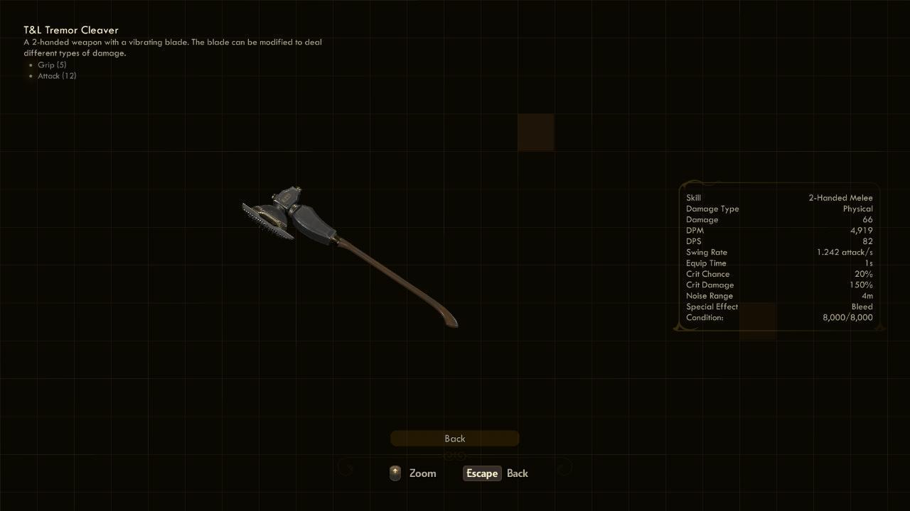 Tremor Cleaver - The Outer Worlds Weapons Tremor Cleaver - The Outer Worlds Weapons