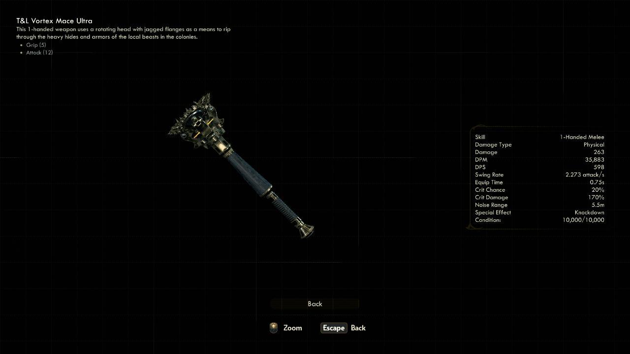 Vortex Mace Ultra - The Outer Worlds Weapons Vortex Mace Ultra - The Outer Worlds Weapons