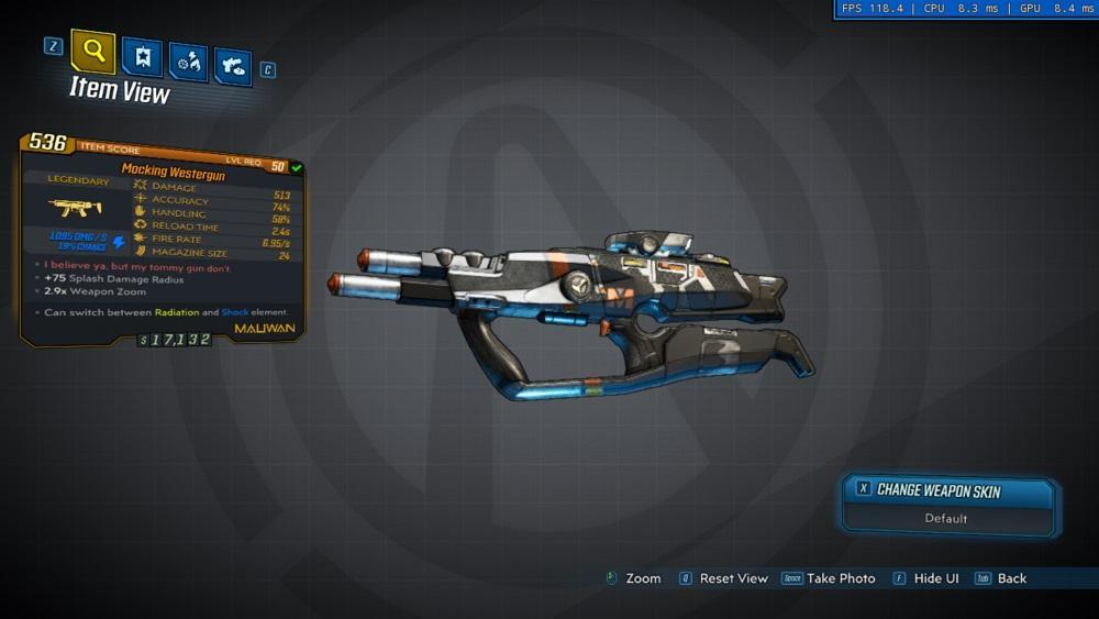 borderlands 3 westergun legendary smg