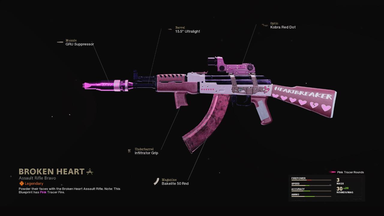 Broken Heart - COD Warzone and Black Ops Cold War Weapon Blueprint | Call of Duty Broken Heart - COD Warzone and Black Ops Cold War Weapon Blueprint | Call of Duty