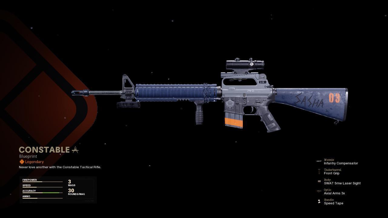 Constable - COD Warzone and Black Ops Cold War Weapon Blueprint | Call of Duty Constable - COD Warzone and Black Ops Cold War Weapon Blueprint | Call of Duty