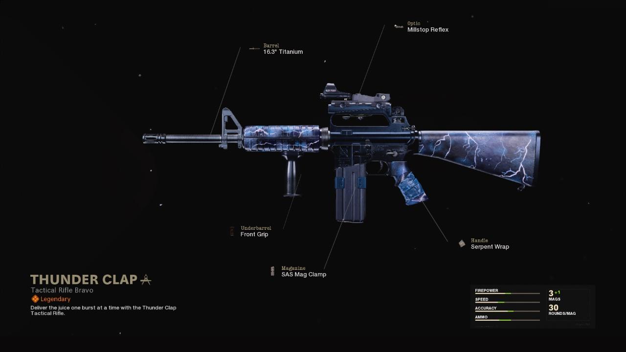 Thunder Clap COD Warzone and Black Ops Cold War Weapon Blueprint
