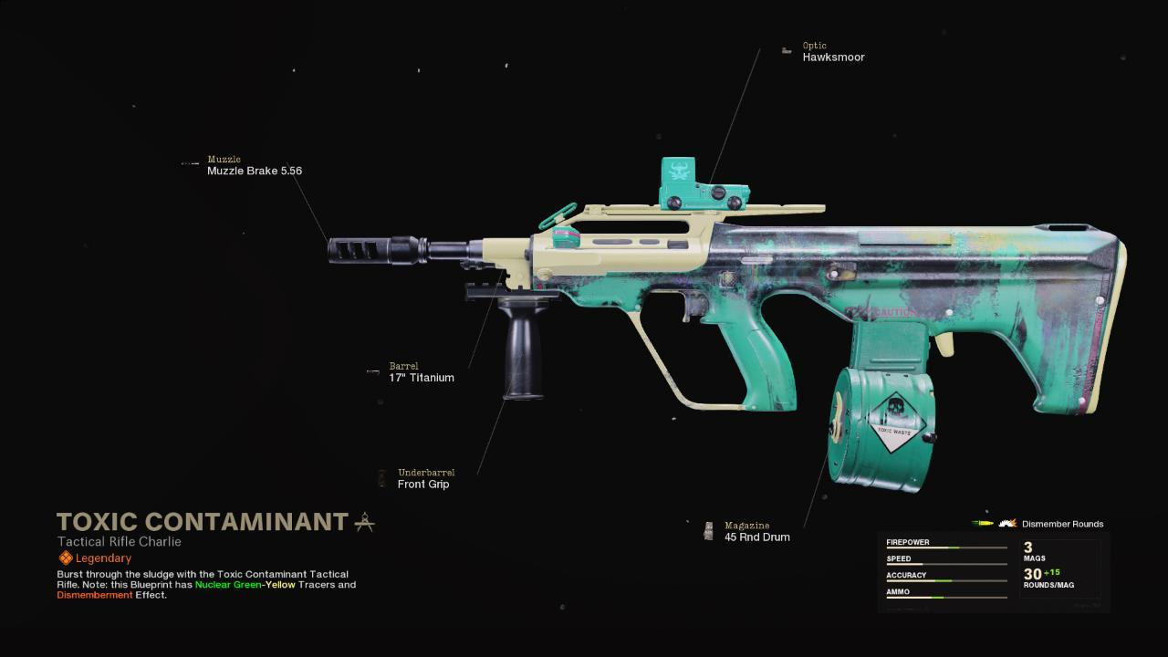 Toxic Contaminant - COD Warzone and Black Ops Cold War Weapon Blueprint | Call of Duty