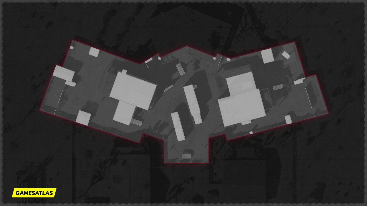 Nuketown 84 COD Cold War Mini Map Layout