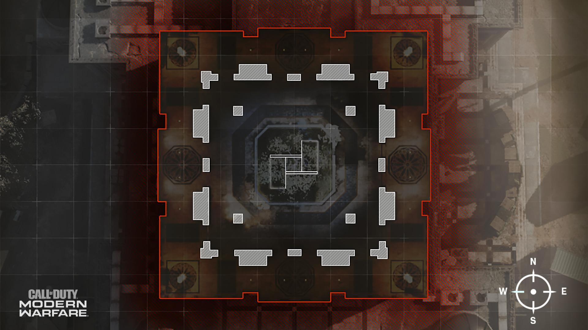 COD ModernWarfare Atrium Mini Map Layout