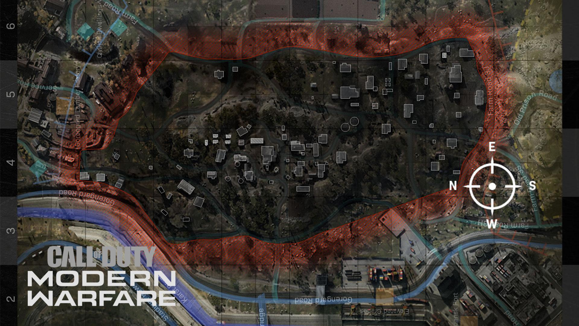 COD ModernWarfare KrovnikFarmland Mini Map Layout