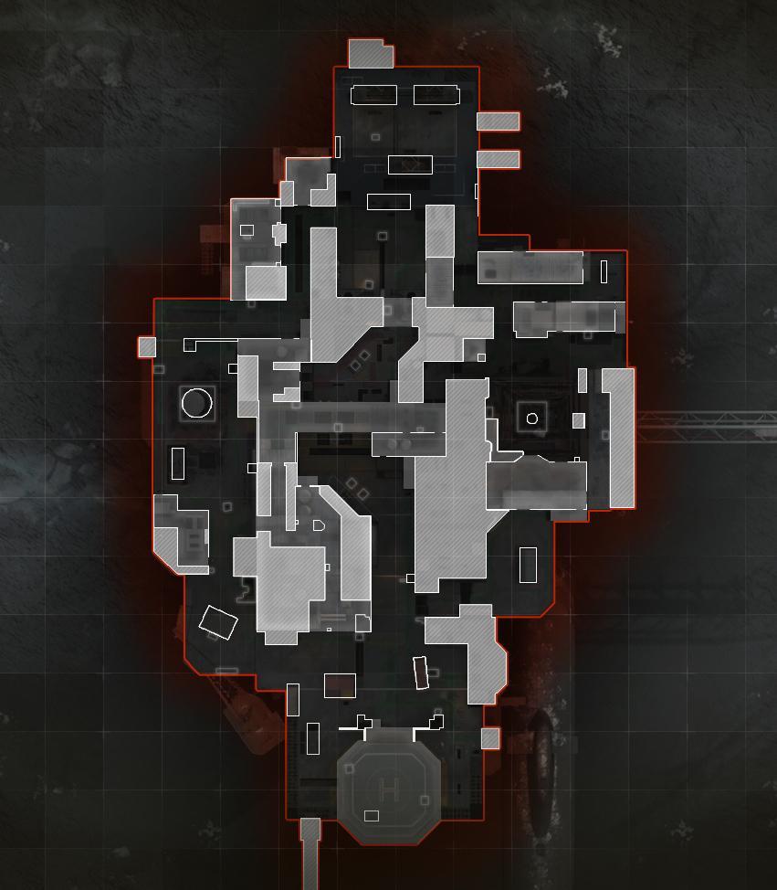 COD ModernWarfare Petrov Oil Rig Mini Map Layout